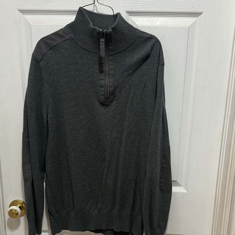 GAP Men's Charcoal Zip-Up Sweater